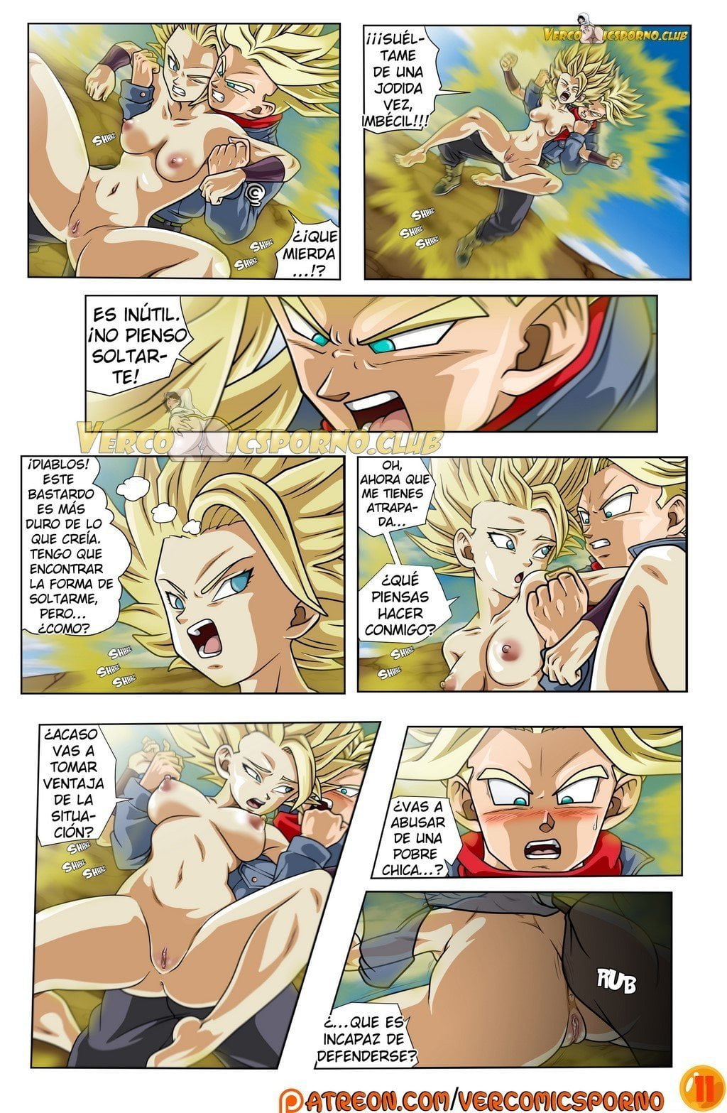 Dragon Ball Super Trunks y Caulifla 12